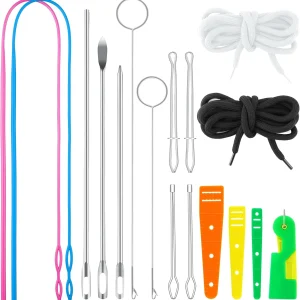 17 Pieces Bodkin Threader Drawstring Threader Set Drawstring Replacement Tools