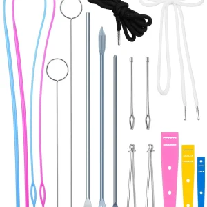 Drawstring Threader Tool Set Loop Turner Bodkin for Hoodie Jacket Pants
